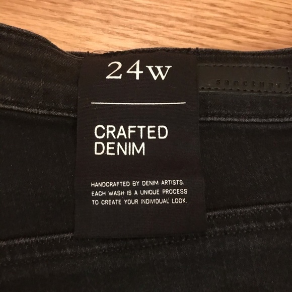 Sanctuary denim connector kick crop jeans 24W black - Picture 4 of 12